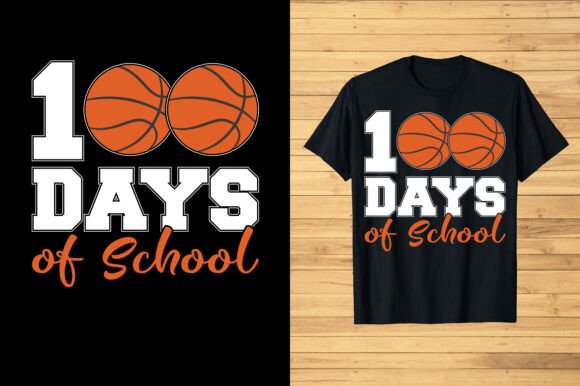 A Basketball Embroidered Celebration of 100 School Days