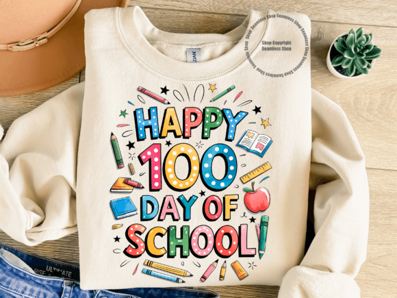 A Designer's Take on the 'Happy 100 Days School' PNG
