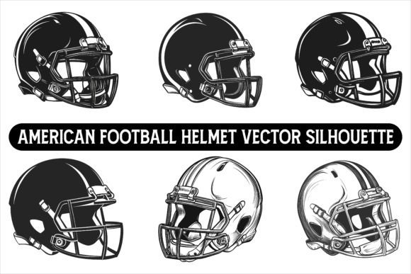 An American Football Helmet Silhouette for Your Embroidery Projects