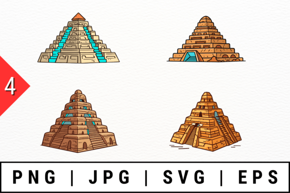 Beyond the Desert Sands: A Designer's Look at Ancient Pyramids SVG Vector Art