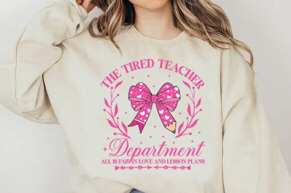 Is the Retro Tired Teacher Department PNG Design Fit for Real Stitching?