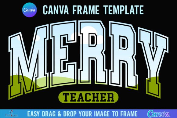 Merry Teacher Christmas Canva Frame Design Review