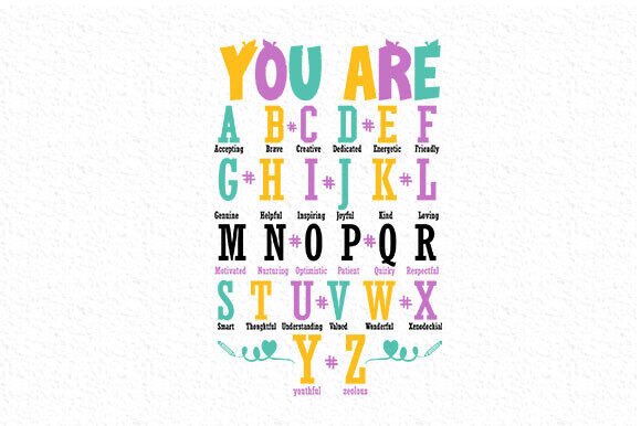 Practical Review: The Custom You Are Alphabet Teacher School Embroidery Design
