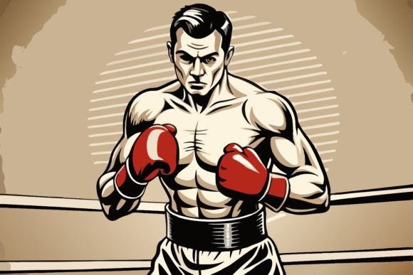 Vintage Boxing Clipart for Your Embroidery Projects